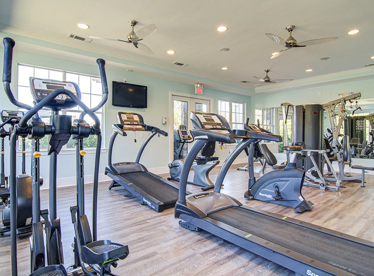 Fitness Center With Modern Equipment at STONEGATE, Birmingham, 35211